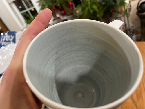 MIKASA SAVONA Grey PORCELAIN MUGS PORTUGAL - SET OF 4 EUC - Picture 11 of 12