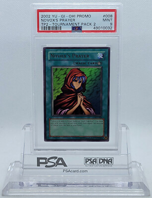 YUGIOH TP2-008 TOURNAMENT PACK 2 NOVOX'S PRAYER RARE PSA 9 MINT #49010032