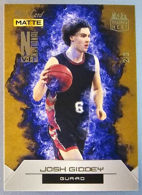 2022 Matte SP National Gold Blue Rising Heat #d /3 Josh Giddey #RHN-11