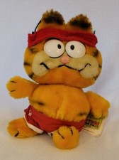 Vintage Garfield 9 Plush Jogger Dakin Arm Chair Athlete Orginal Paper Tag 1978