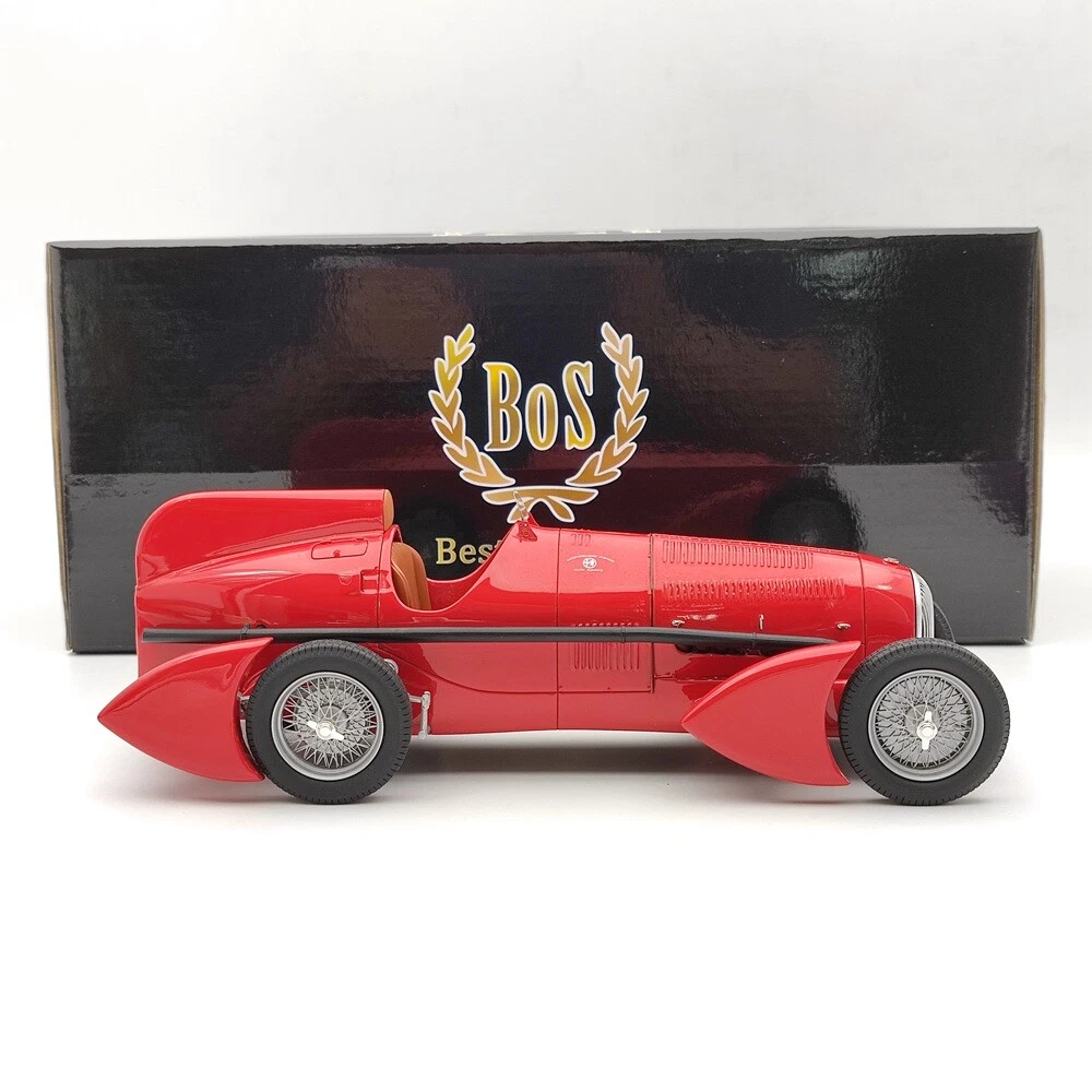 BOS 1/18 Alfa Romeo Tipo B P3 Aerodynamic 1934 Red BOS066 Resin Model Limited