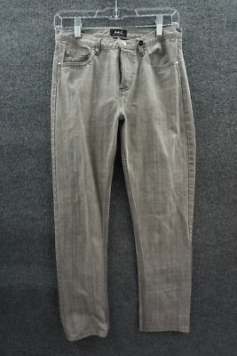 APC Paris Jeans Men Gray Size 27 Button Fly Mid Rise Tapered Leg
