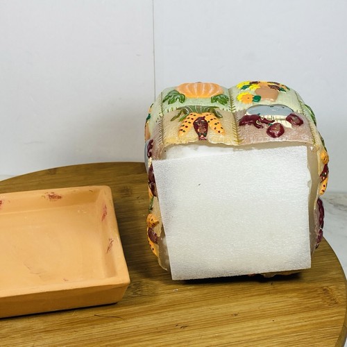 Hand Painted Harvest 3d Patchwork Candle Set - Picture 4 of 4