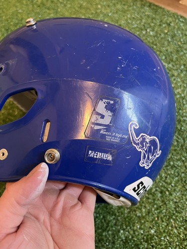 Schutt Recruit Hybrid Football Helmet - Youth Medium - blue (NO FACEMASK) - Picture 3 of 4