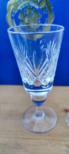 Juego de 6 copas de vino de cristal corte Derwent en caja - vintage - buen estado - Imagen 10 de 20