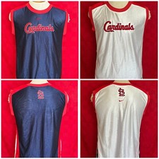 NEW VTG St Louis Cardinals Nike Center Swoosh Jersey Baseball Basketball YL Kids