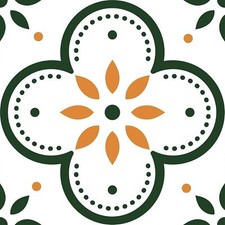 Dark Green White Collection Peel and Stick Tile Stickers