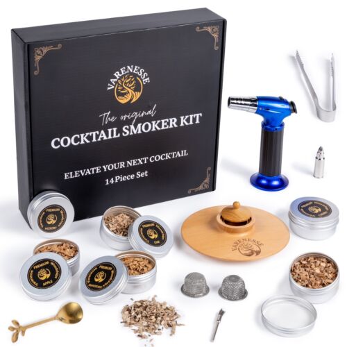 Cocktail Smoker Kit Old Fashioned Smoker Whiskey, Bourbon Lover Gift Set w Torch