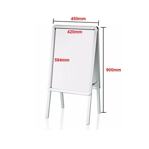 A2 Pavement Sign Poster Display Snap Frame Shop Standing Menu Double Side Board - Picture 2 of 8