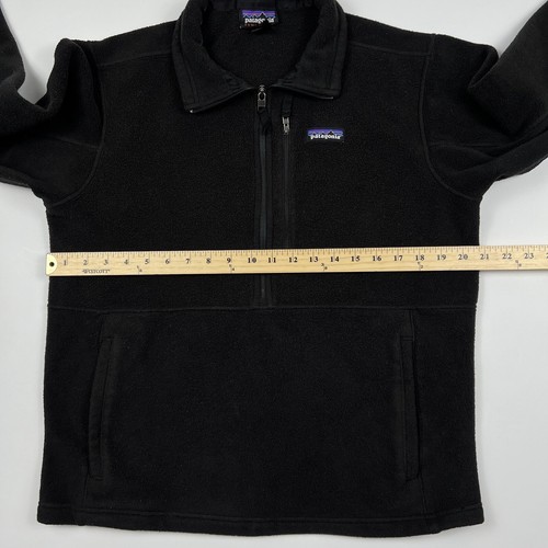 Patagonia Black Synchilla Half Zip Kangaroo Pocket Size MEDIUM - Picture 8 of 10
