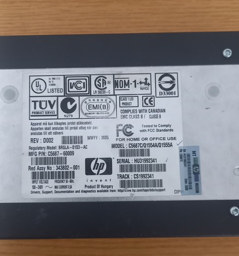 HP StorageWorks SCSI DAT 40 C5687C/Q1554A/Q1555A - 第 3/3 張圖片