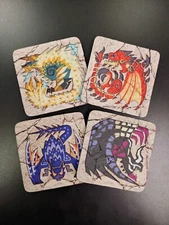 Set Of 4 square neoprene Monster Hunter crest Coasters