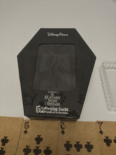 DISNEY PARKS TIM BURTON’S The Nightmare Before Christmas 52 Playing Cards Coffin - Picture 10 of 13