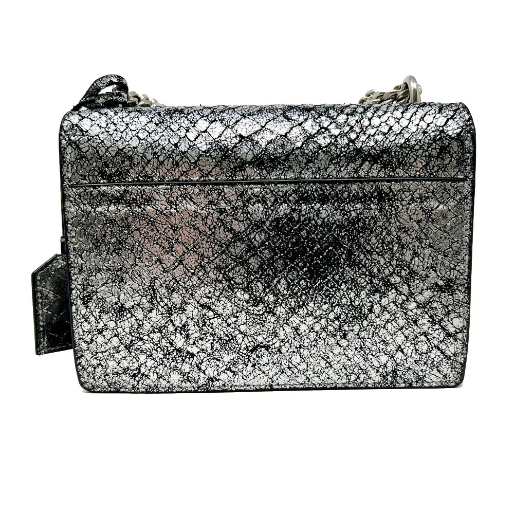 SAINT LAURENT (YSL) YSL Saint Laurent Sunset Mini Borsa Catena Argento Metallico