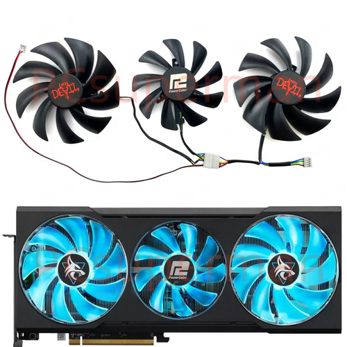 Zamiennik wentylatora chłodzącego Powercolor RX6700XT 12GB Hellhound Diablo Graphics - Zdjęcie 1 z 3