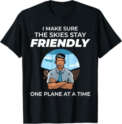 Air Traffic Controller ATC Control Aviation Airplane Aircraft Aerospace T-Shirt