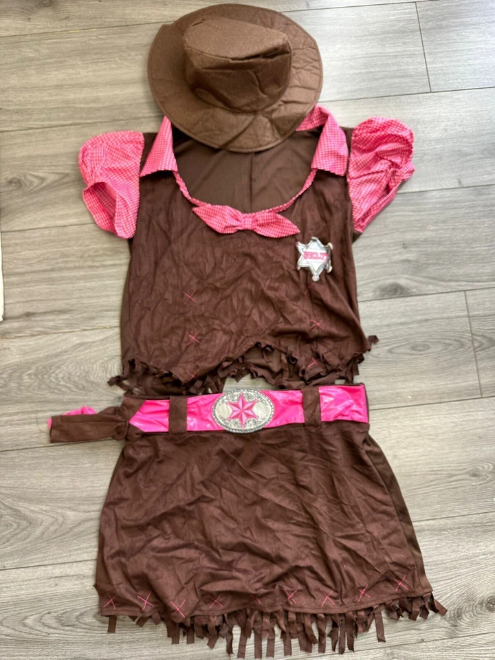 Disfraz de Vaquera Rubie’s Vestido Elegante Salvaje Oeste Americano Vaquero Marrón M Foto 2 de 4