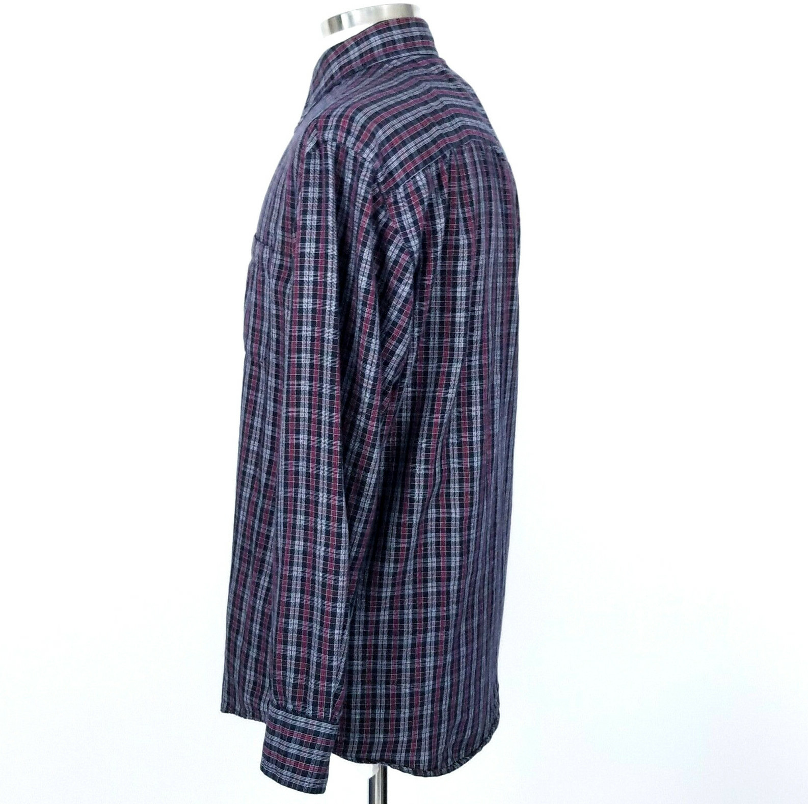 Pendleton Mens Button Down Shirt M Red Blue Plaid… - image 4