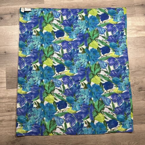 Vintage 80’s Ruth Norman Floral Cover Up Dress Shall Scarf USA 60” X 48”