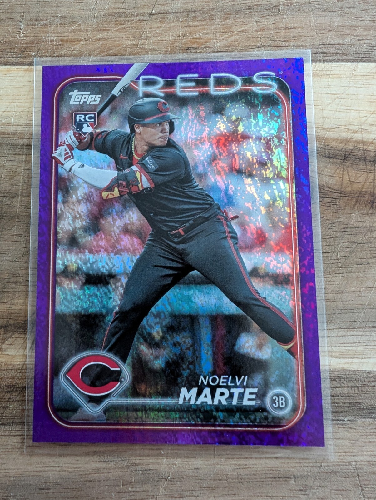2024 Topps Series 2 - Purple Foil #548 Noelvi Marte /799 (RC)