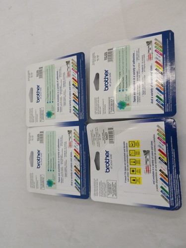 NEW FOUR PACK GENUINE OEM BROTHER P-TOUCH 3/8" LABEL TAPES 3 TZE-325 1 TZE-221 - Picture 2 of 2