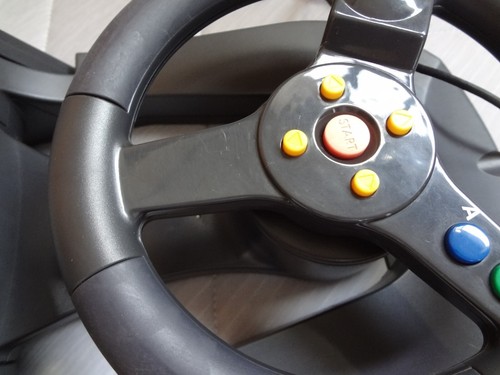 Nintendo 64 Hyper Steering Wheel N64 Controller Ascii Racing boxed Tested Work - Picture 2 of 12