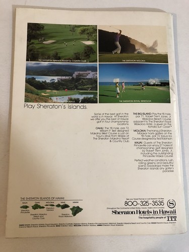Sheraton Islands Spring 1987 Travel Guide Booklet Magazine Hawaii - Picture 4 of 4