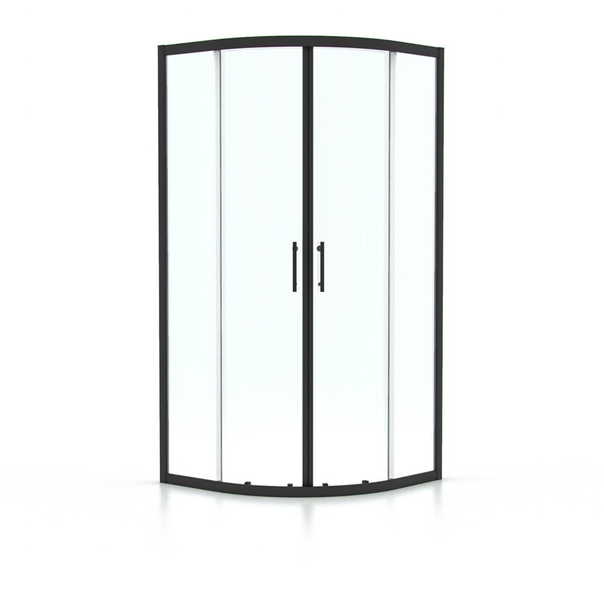 Saturn Black Framed Quadrant 1850 x 870 Corner Shower Enclosure & Tray