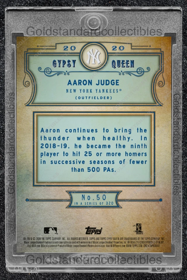 Aaron Judge RARE TOPPS INVESTMENT CARD SSP YANKEES HALL OF FAME MVP ROY MINT - Image 2 of 2