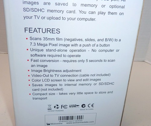 Wolverine F2D 300 35mm Slide Negative Film to Digital Converter Standalone - Afbeelding 15 van 19