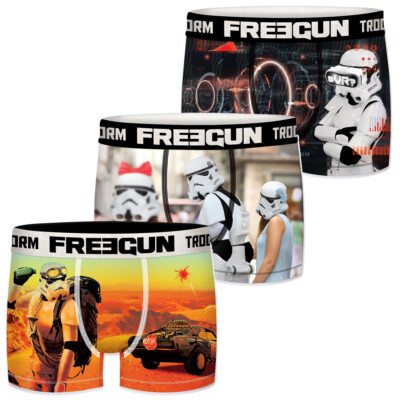 FREEGUN Boxer Hommes Star Wars Funny Stormtrooper La Guerre des étoiles Meme Print 1-Pack S M L XL XXL