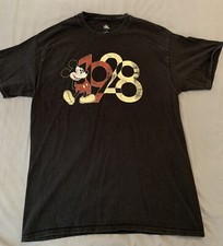 Disney Mickey Mouse 1928 Black Short Sleeve T-Shirt Men's Size Large