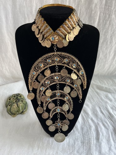 Vintage Marokkanische Münze Schmuck Halskette oder Ostindianer - Bild 1 von 14