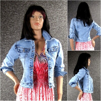 Jeansjacke Damen XS S M L XL 3XL Jacke Übergangsjacke Sommerjacke Jacket X122