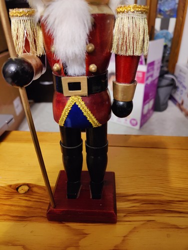 Traditional Wooden Soldier Nutcracker Jewel Crown 13.75 " - Picture 3 of 10