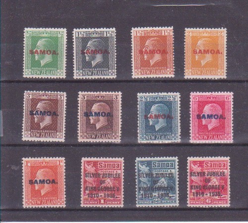 BRITISH SAMOA 1916-1919-NEW ZEALAND,+SAMOA GV SG177-179, 1935 SILVER JUBILEE,MNH