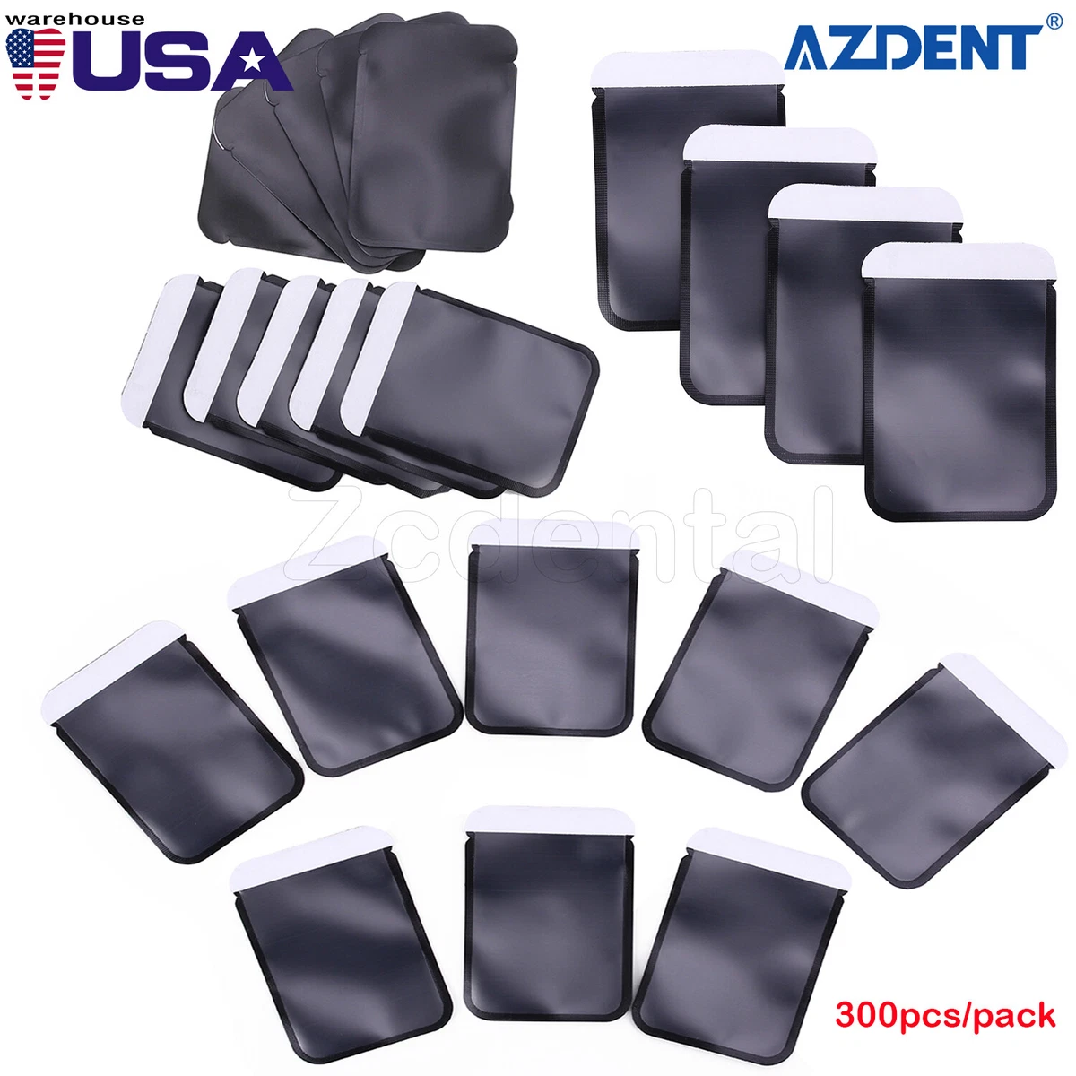 800 Sobres De Barrera Para Placas De Fósforo Dental – Talla #2, Con Cubierta De Cartón Protectora