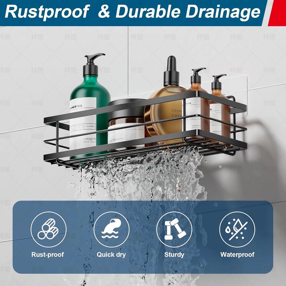 3 Pack Shower Caddy Shelf Bathroom Basket Bath Storage Holder Organizer Rack NEW - Image 3 of 4