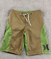 Hurley Mens Swim Shorts 20 Brown Color Block