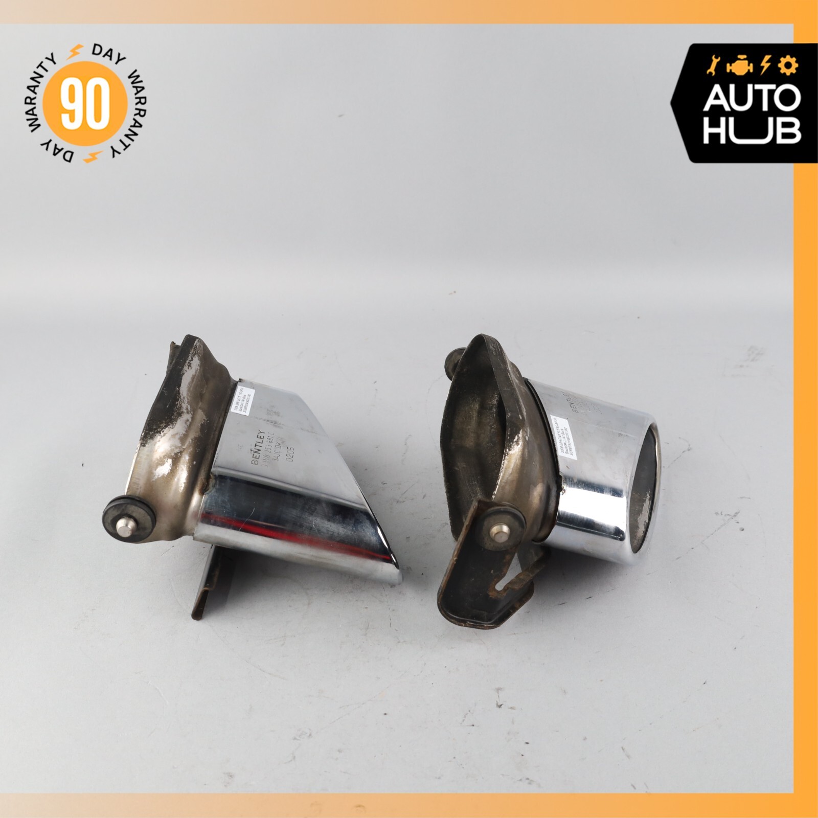 Bentley Continental Flying Spur Exhaust Muffler Tips Left & Right Set OEM 78k