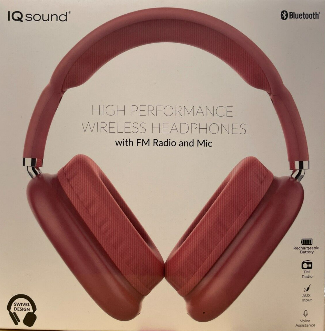 IQ Sound - IQ-170BT-RSG - Wireless Bluetooth Headphones - Re