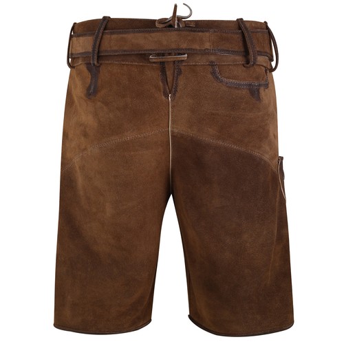 Trachtenlederhose Kurz mit Gürtel Herren Oktoberfest Tracht Hose Trachtenhose - Bild 21 von 25
