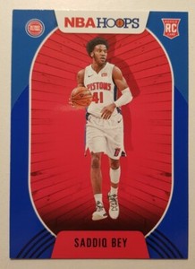 Panini 2020-21 Hoops - Saddiq  Bey #237 - Blue Rookie - Detroit Pistons