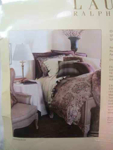 Ralph Lauren California king bedskirt Margeaux Medallion plum - Picture 3 of 3