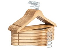 Wooden Hangers 20 Pack, Wood Coat Hangers for Closet, Heavy Duty Clothes Hang...
