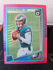 2025 Panini Donruss - Rated Rookie Kyle McCord #325 Optic Preview Pink Prizm