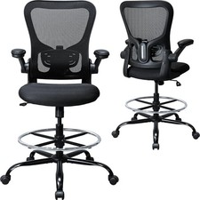Drafting Chair, Ergonomic Tall Office Chair for Standing Desk, Counter