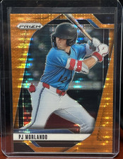 2025 Panini Prizm #173 PJ Morlando Miami Marlins Orange Pulsar Prizm 21/399