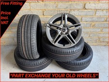 Mercedes 18" GLA GLB EQA EQB Genuine Grey AMG Alloy Wheels & New Tyres