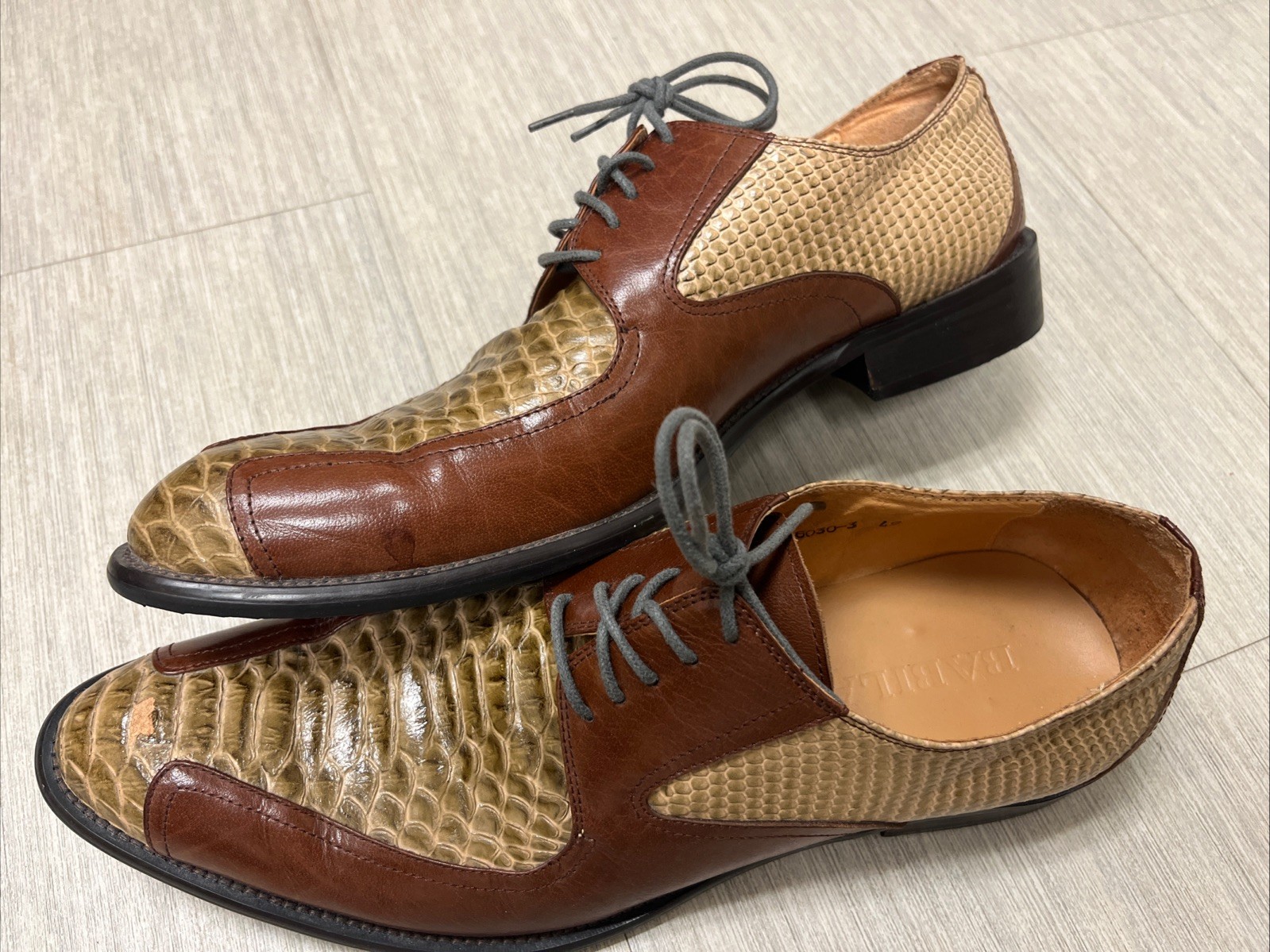 Authentic Python Snake Leather Men’s Oxford Dress… - image 2